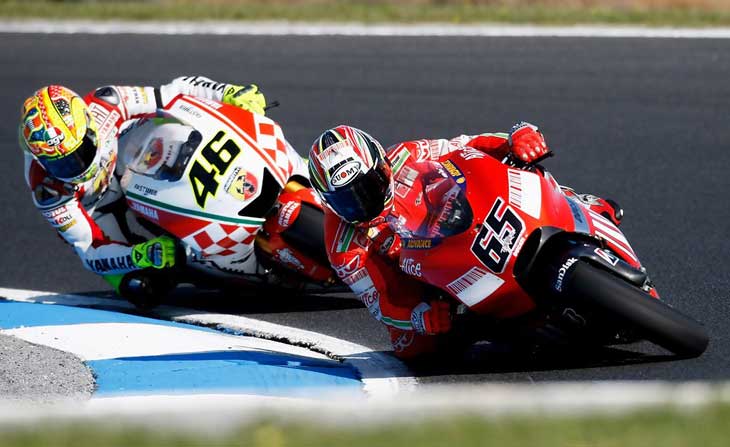 Rossi (46) e Capirossi (65) em 2007