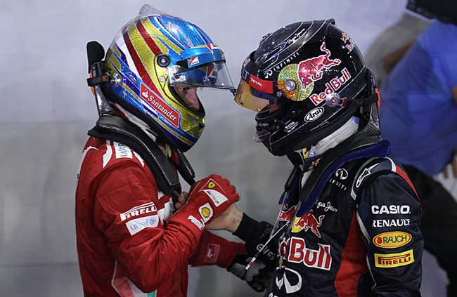 Alonso e Vettel - Cingapura 2012