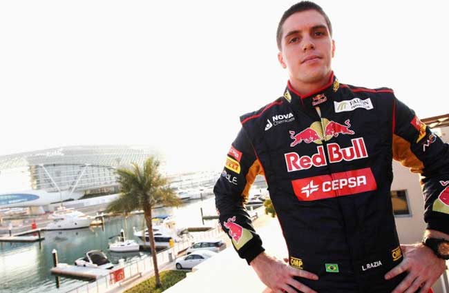 Luiz Razia em Abu Dhabi com a Toro Rosso