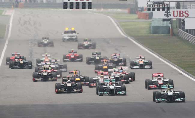 F1 - Largada GP da China de 2012