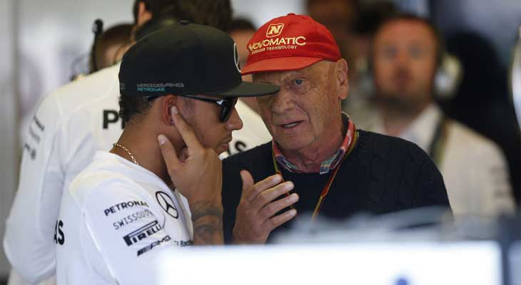 Lewis Hamilton e Niki Lauda