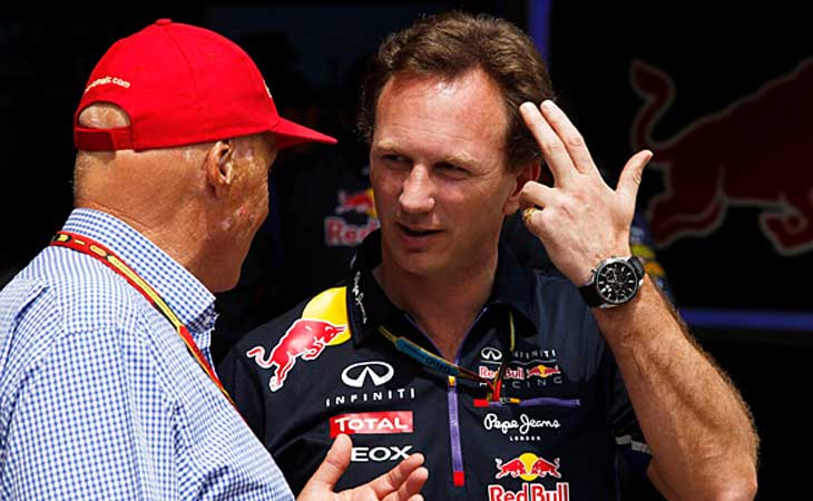 Niki Lauda e Christian Horner