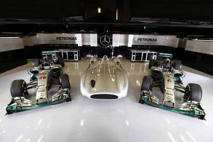 Equipe Mercedes em Silverstone 2014