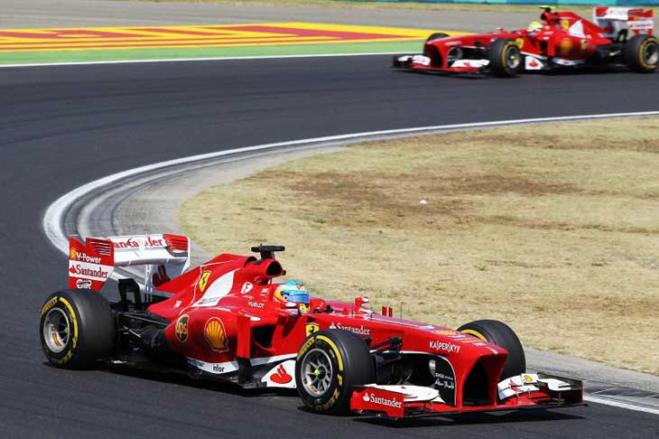 Alonso e Massa - Ferrari - Hungria 2013