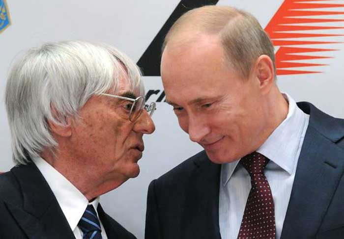 Bernie Ecclestone com Vladimir Putin