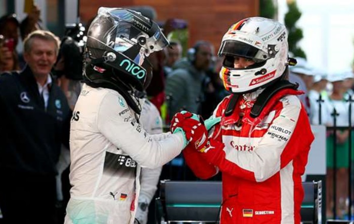 Nico Rosberg e Sebastian Vettel