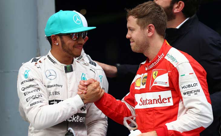 Lewis Hamilton e Sebastian Vettel