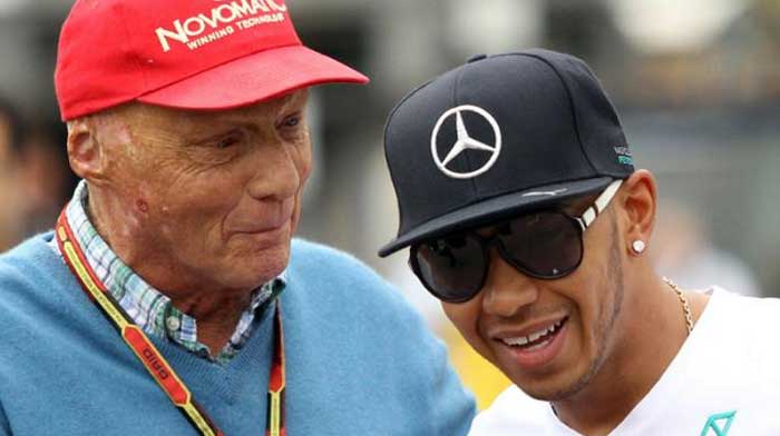 Niki Lauda e Lewis Hamilton