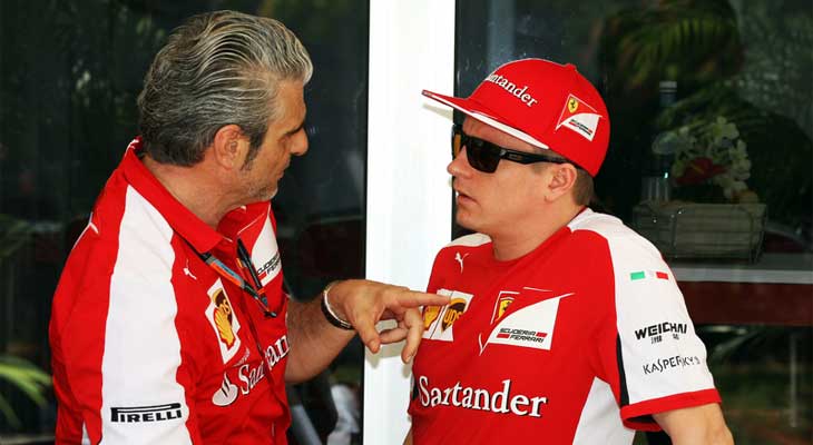 Maurizio Arrivabene e Kimi Raikkonen