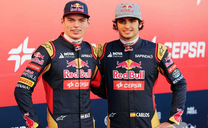 Max Verstappen e Carlos Sainz