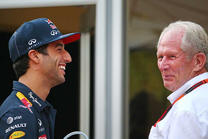 Daniel Ricciardo e Helmut Marko