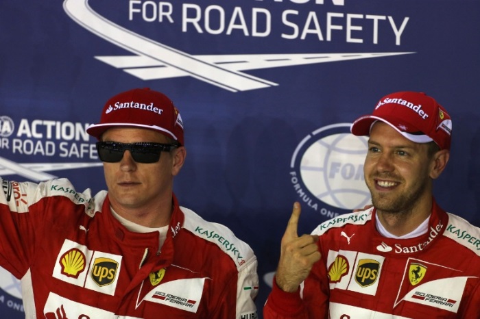 Kimi Raikkonen e Sebastian Vettel