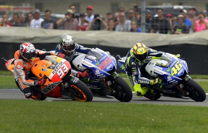 Marc Marquez, Jorge Lorenzo e Valentino Rossi