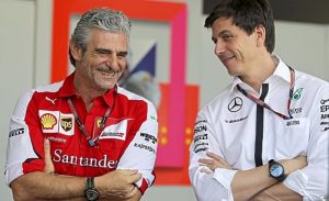 Maurizio Arrivabene e Toto Wolff