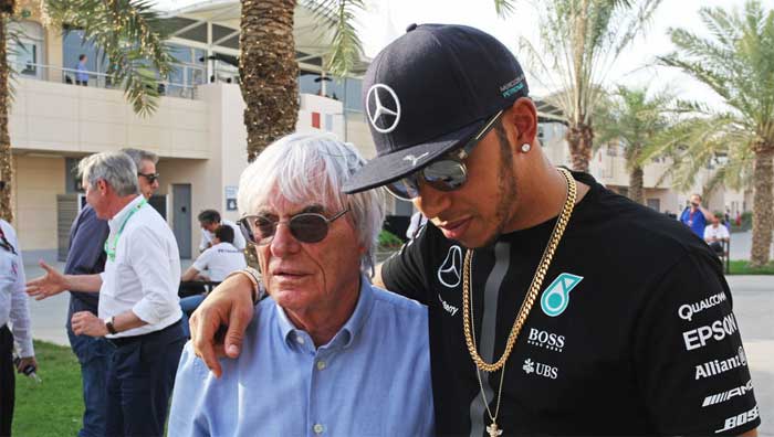 Bernie Ecclestone e Lewis Hamilton