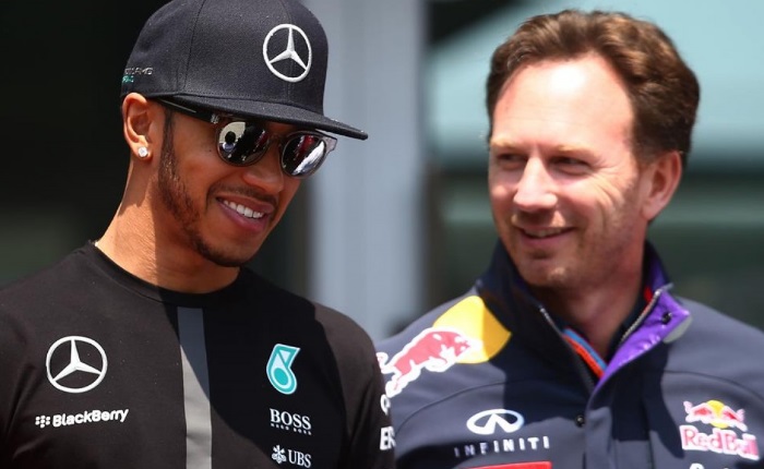 Lewis Hamilton e Christian Horner