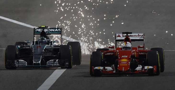 Rosberg vs Vettel - Bahrain 2015