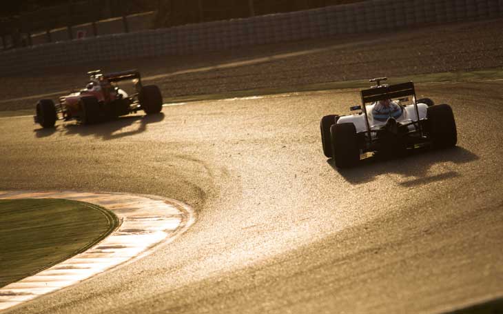 Raikkonen e Bottas em Barcelona 2016