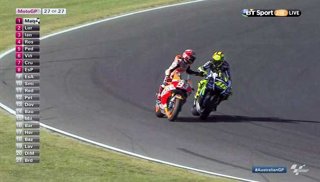 Marc Márquez e Valentino Rossi - Austrália 2015