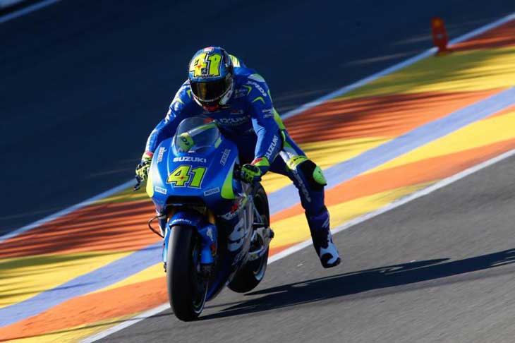 Aleix Espargaro nos testes em Valencia