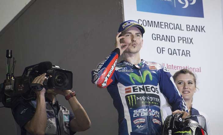 Lorenzo provoca no pódio em Losail