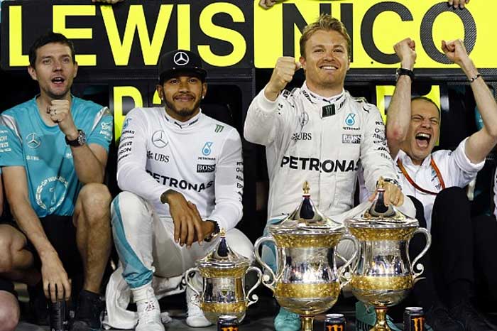 Lewis Hamilton e Nico Rosberg