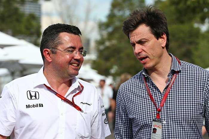 Eric Boullier e Toto Wolff