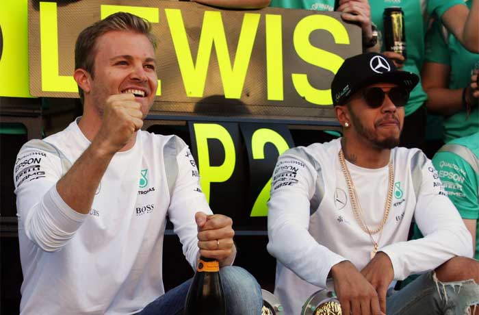 Nico Rosberg e Lewis Hamilton