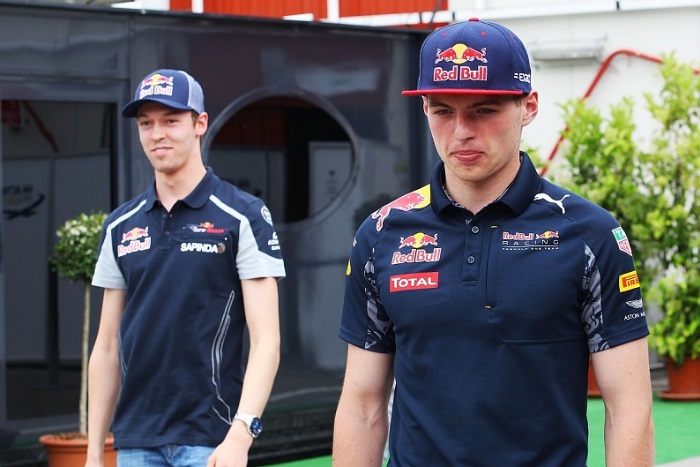 Daniil Kvyat e Max Verstappen