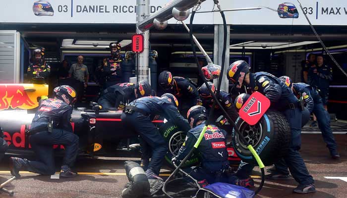 Pit-stop de Daniel Ricciardo em Mônaco