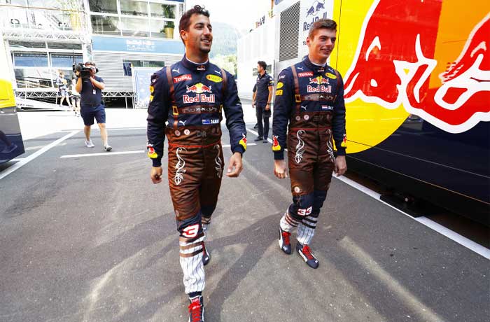 Daniel Ricciardo e Max Verstappen