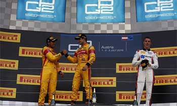 Pódio da GP2 no Red Bull Ring