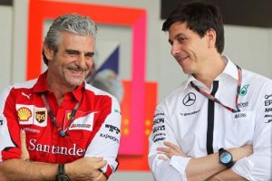 Maurizio Arrivabene e Toto Wolff