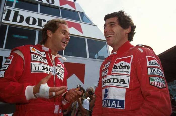 Gerhard Berger e Ayrton Senna