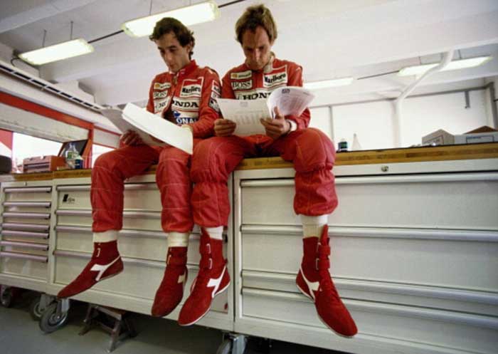 Ayrton Senna e Gerhard Berger