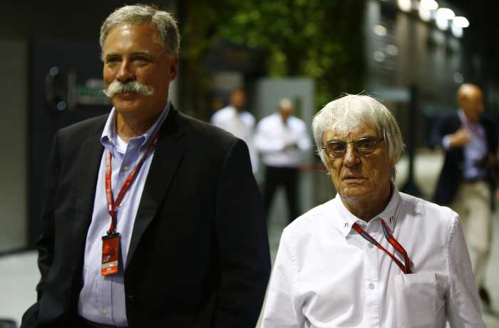 Chase Carey e Bernie Ecclestone