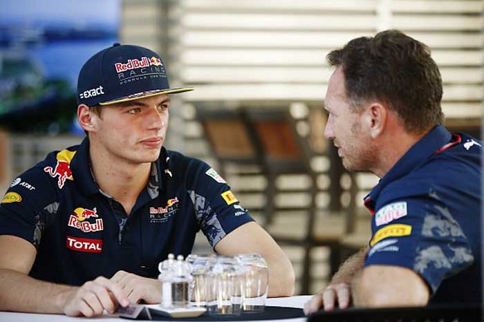 Max Verstappen e Christian Horner