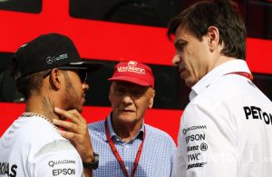 Lewis Hamilton, Niki Lauda e Toto Wolff