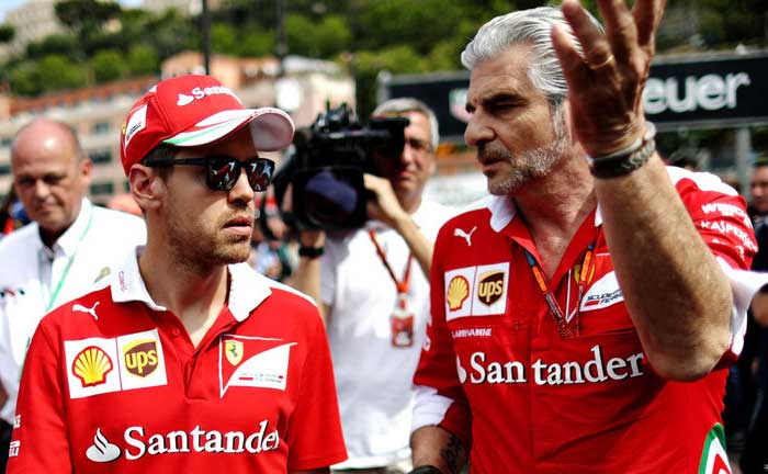 Sebastian Vettel e Maurizio Arrivabene