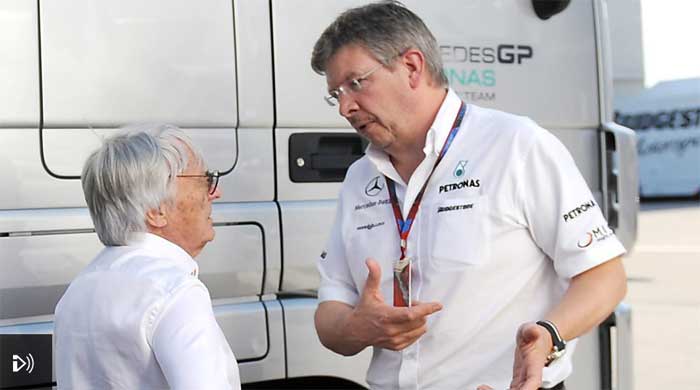 Bernie Ecclestone e Ross Brawn