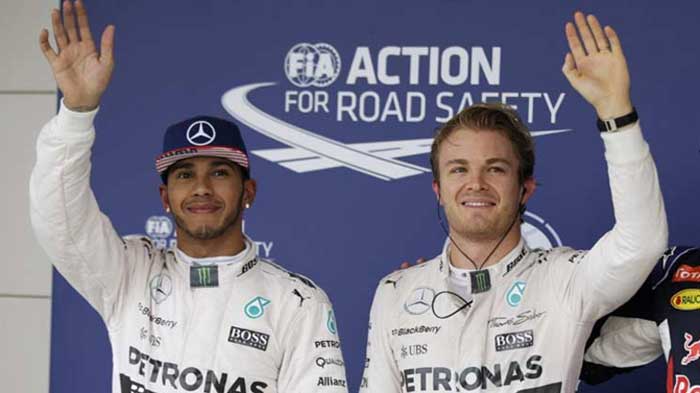 Hamilton e Rosberg