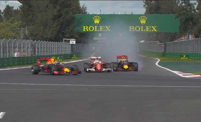 Verstappen vs Vettel vs Ricciardo - México 2016