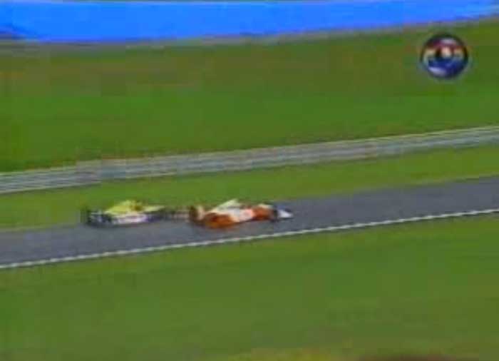 Senna aplica um olé em Damon Hill - Interlagos 1993