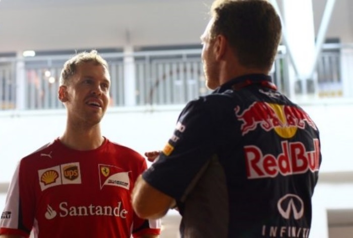 Sebastian Vettel e Christian Horner