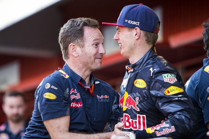 Christian Horner e Max Verstappen