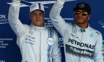 Valtteri Bottas e Lewis Hamilton