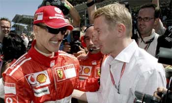 Michael Schumacher e Mika Hakkinen