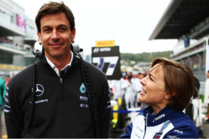 Toto Wolff e Claire Williams