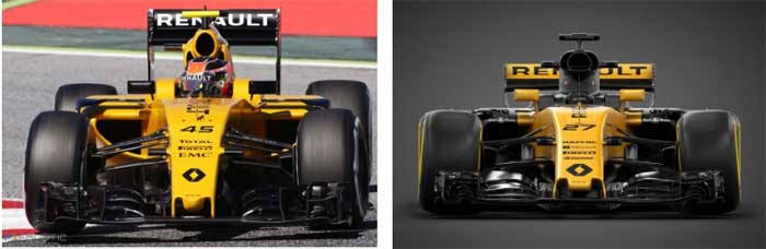 Renault RS16 vs Renault RS17