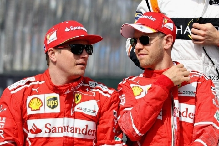 Kimi Raikkonen e Sebastian Vettel